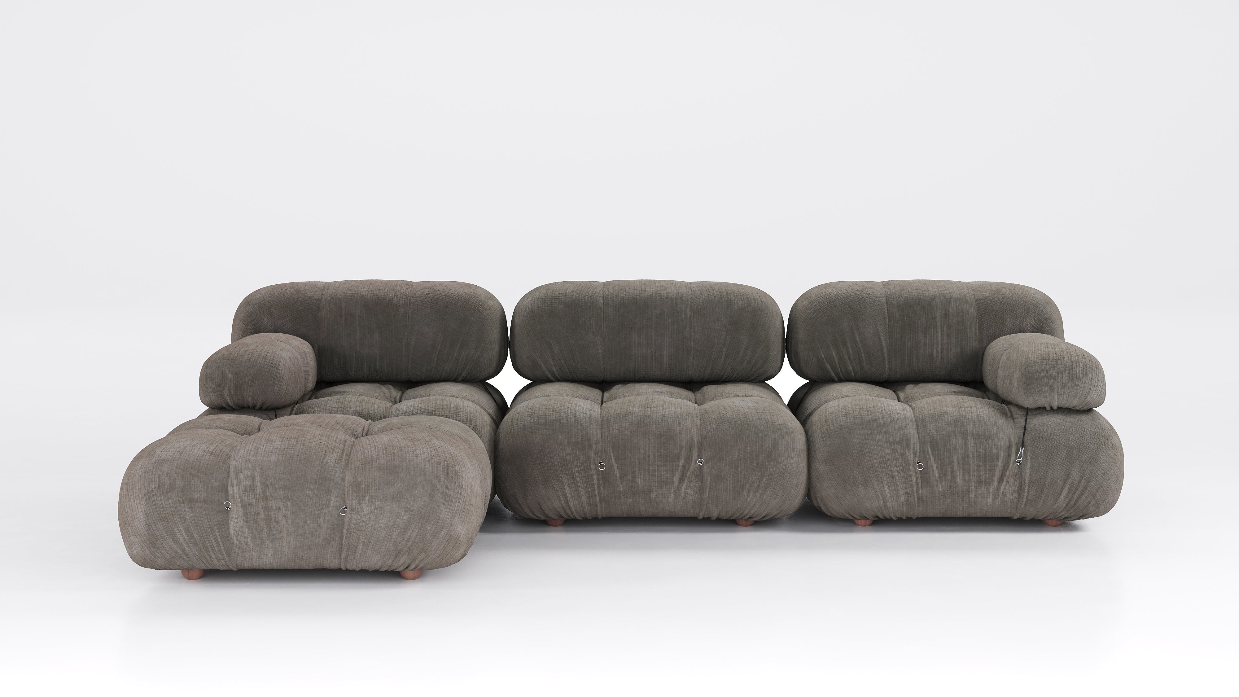Camaleonda Sofa Sectional Light Grey Chenille – Italian Luxury