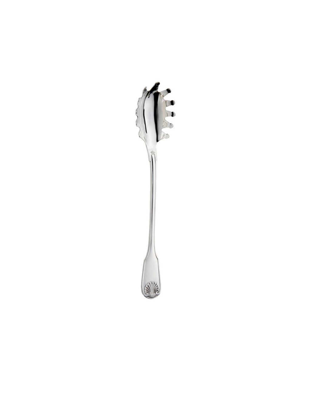 NICKEL SILVER SPAGHETTI SERVING FORK CONCHIGLIA MODEL Italian Luxury