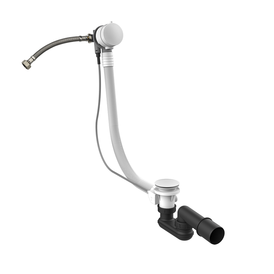 Gessi Polyethylene Column Bath Waste - 01080 Showers GESSI Matte White