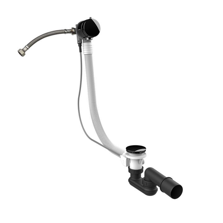 Gessi Polyethylene Column Bath Waste - 01080 Showers GESSI Black Metal PVD