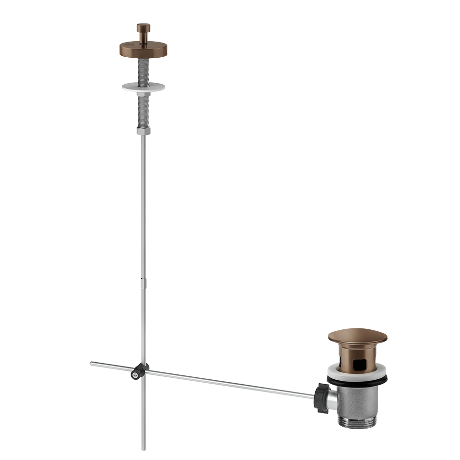 Gessi Basin Pop-Up Waste Rough - 01350 Showers GESSI Copper Brushed PVD