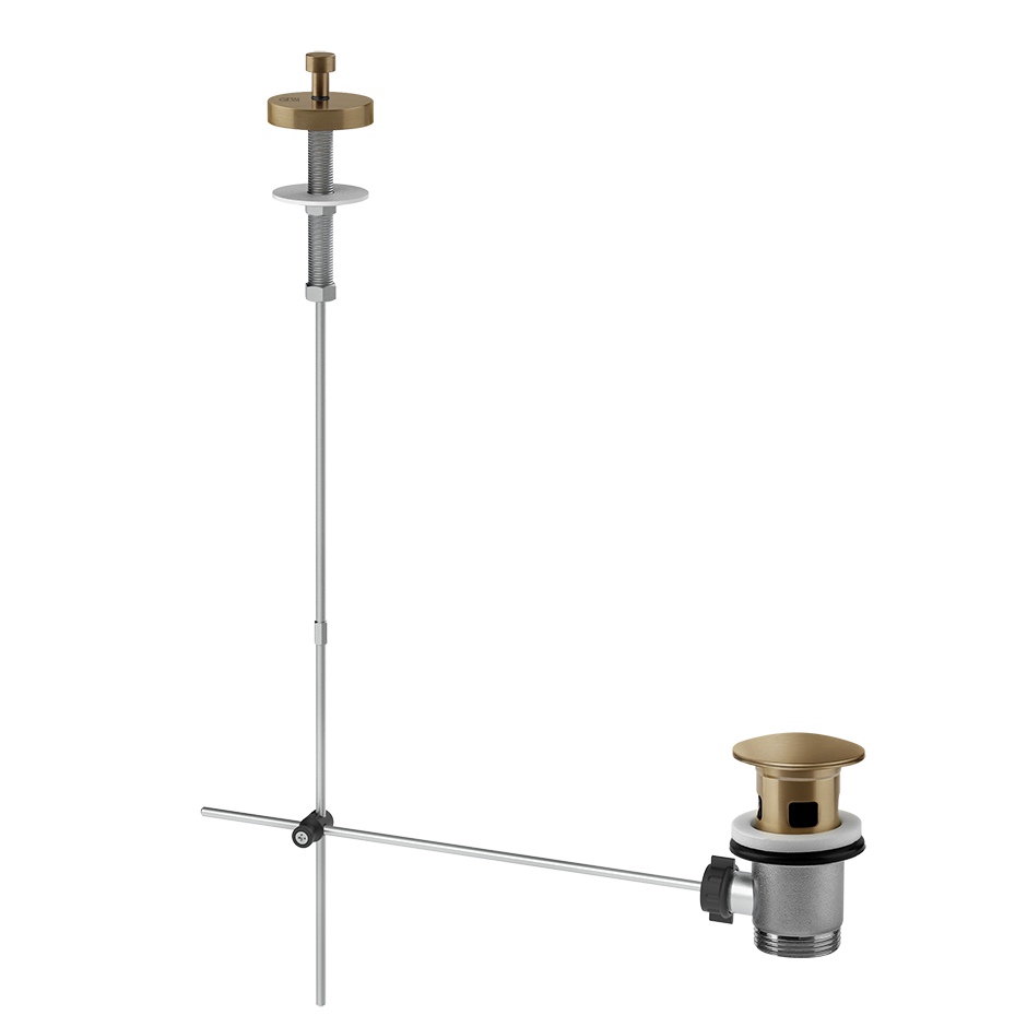 Gessi Basin Pop-Up Waste Rough - 01350 Showers GESSI Warm Bronze Brushed PVD
