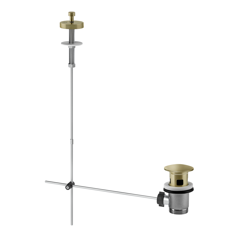 Gessi Basin Pop-Up Waste Rough - 01350 Showers GESSI Brass Brushed PVD