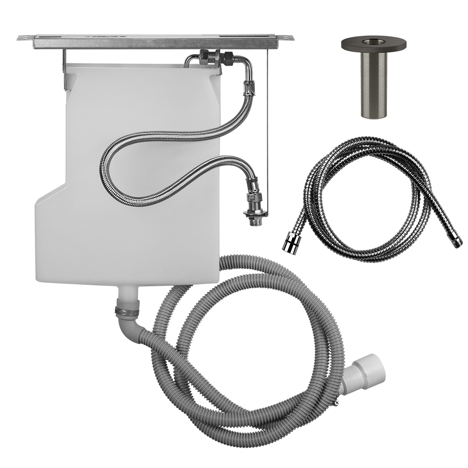 Anello Handshower Drain Kit Rough - 01785 Bathroom Accessories GESSI Black Metal Brushed PVD