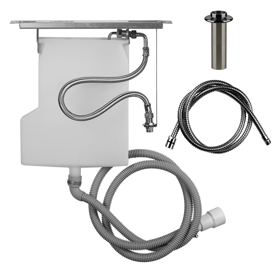 Pull-Out Hand Shower Drain Kit Rough - 01810 Showers GESSI Black Metal PVD
