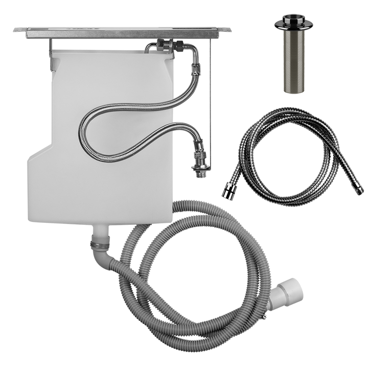 Pull-Out Hand Shower Drain Kit Rough - 01810 Showers GESSI Black Metal PVD
