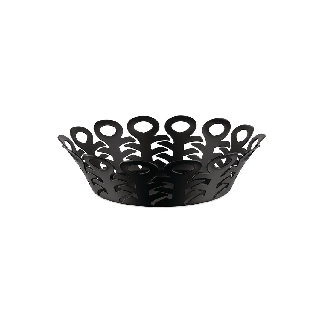 Vimini Basket Decor Alessi Black Small: 8.7 in diameter