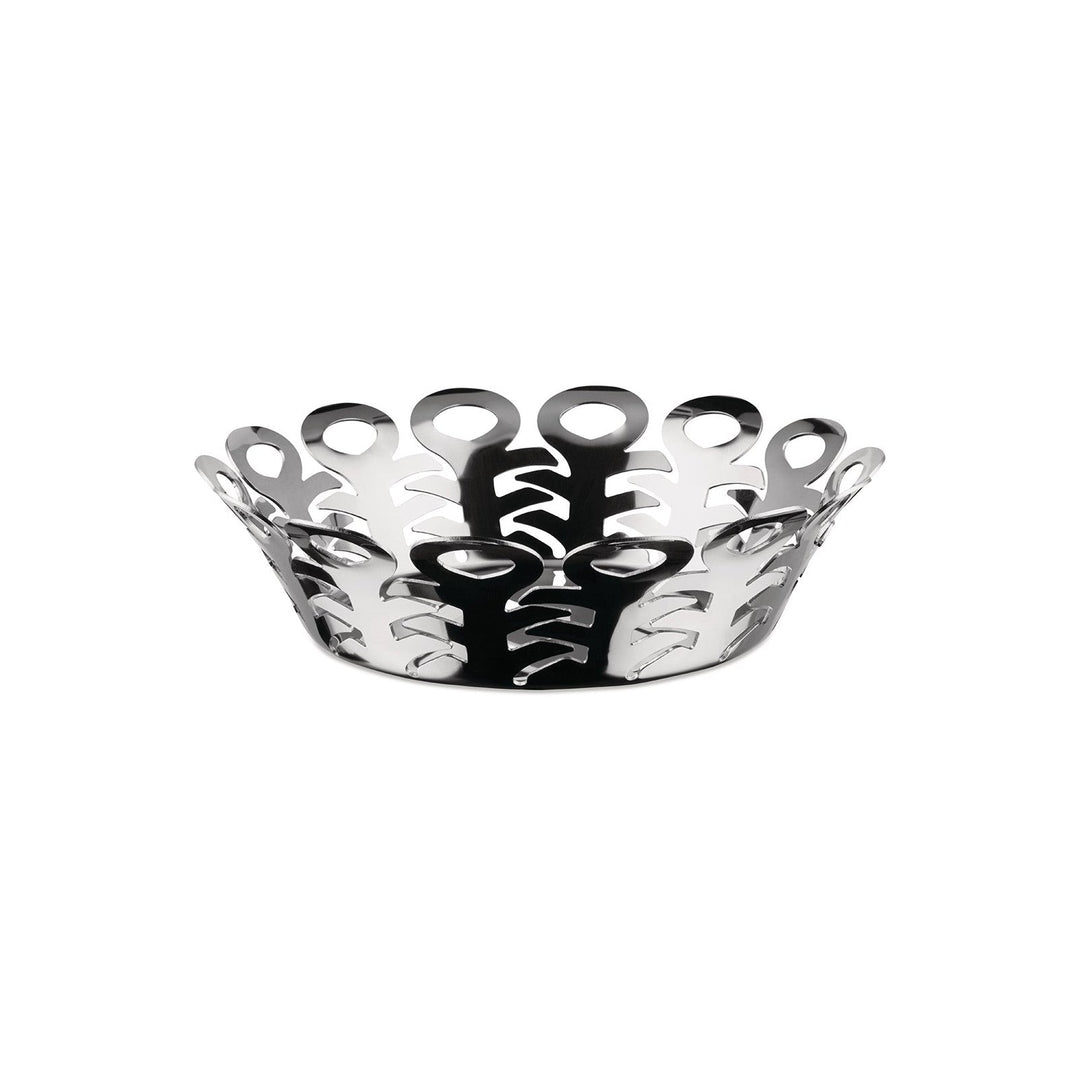 Vimini Basket Decor Alessi Stainless Steel Small: 8.7 in diameter
