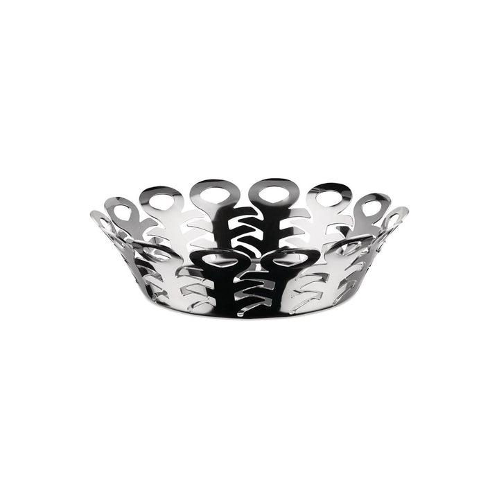 Vimini Basket Decor Alessi Stainless Steel Small: 8.7 in diameter