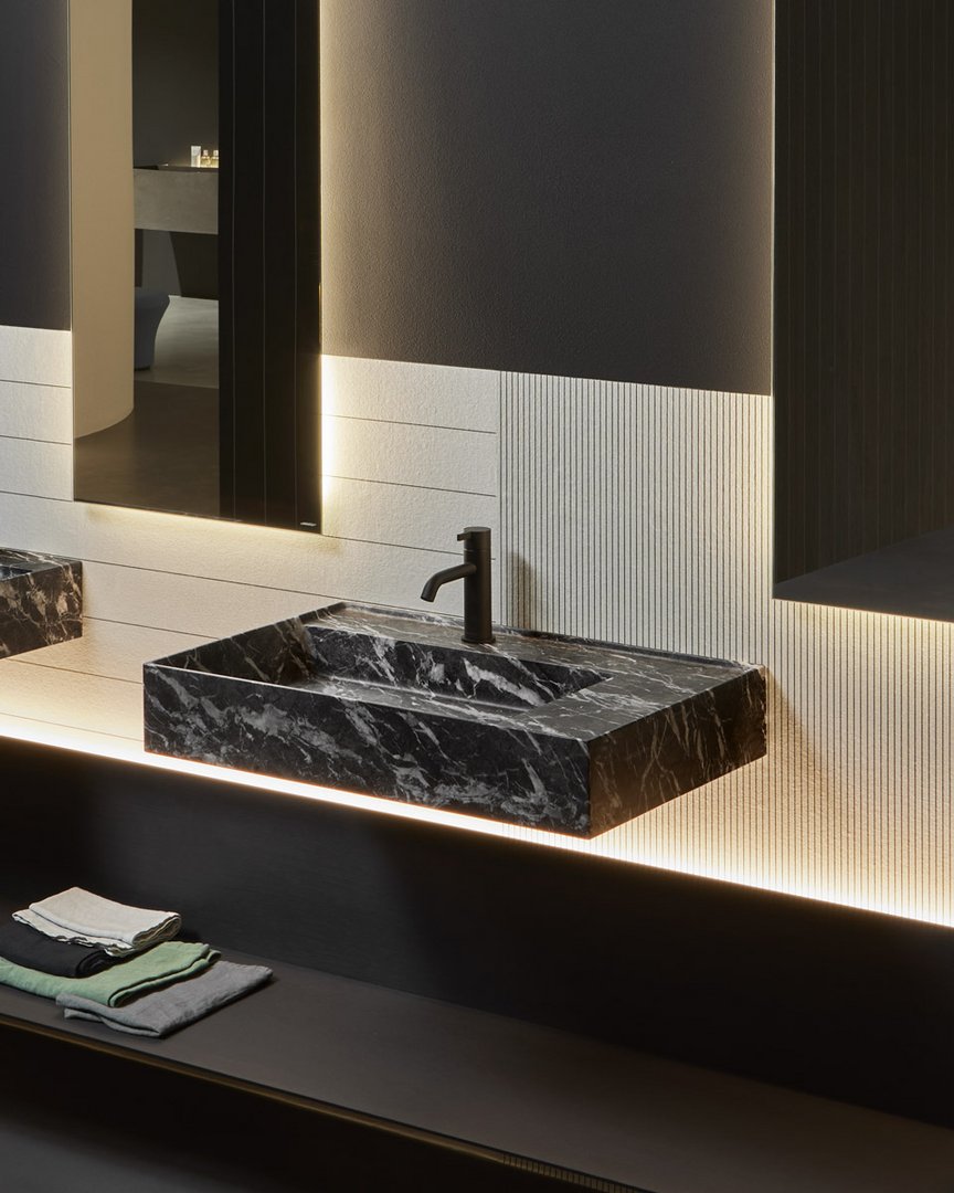 Graffio Washbasin Sinks Antonio Lupi GRAFFIO172 Stone: Bianco Carrara