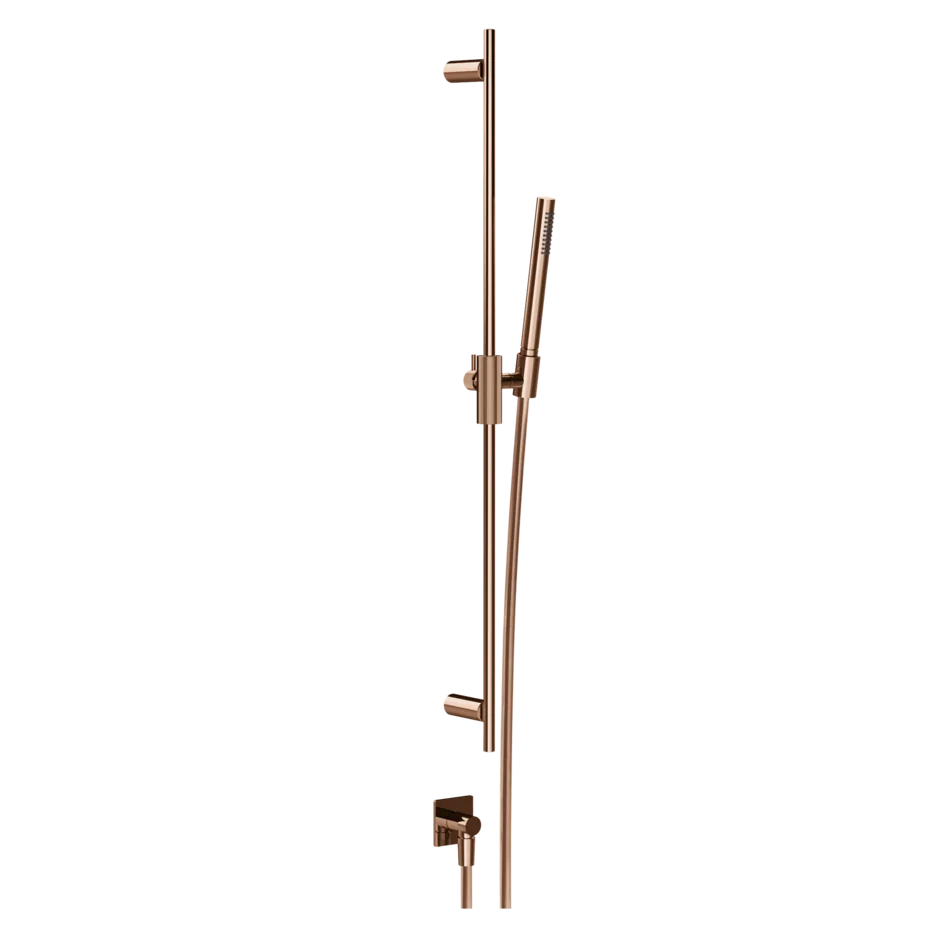 Gessi Inverso Rigato Sliding Rail with Water Outlet and Hand Shower - 73541 Bathroom Accessories GESSI Copper PVD
