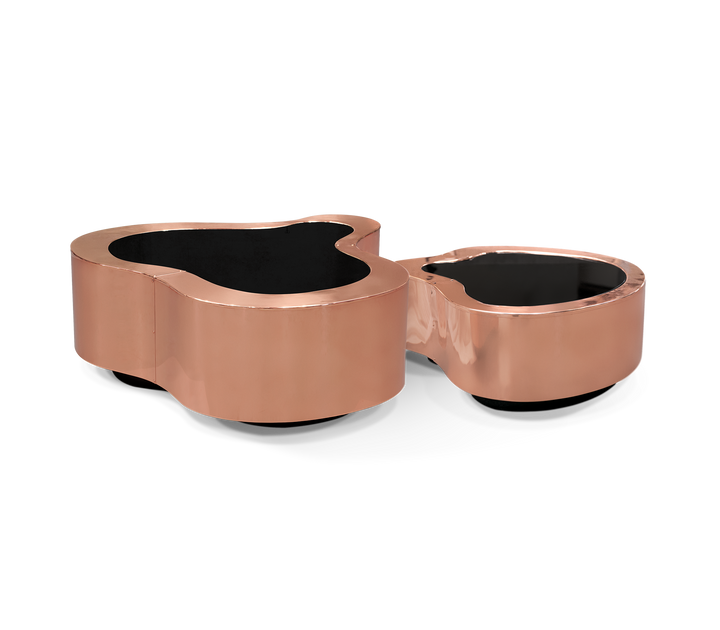 Wave Center Table  Boca Do Lobo Polished Copper  
