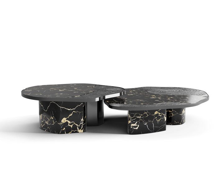 ophelia portoro marble and gold center table - Image 31