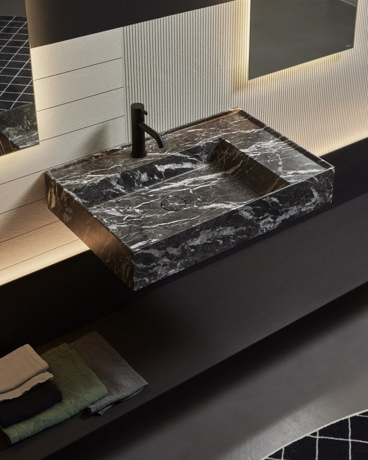 Graffio Washbasin Sinks Antonio Lupi GRAFFIO154 Stone: Bianco Carrara