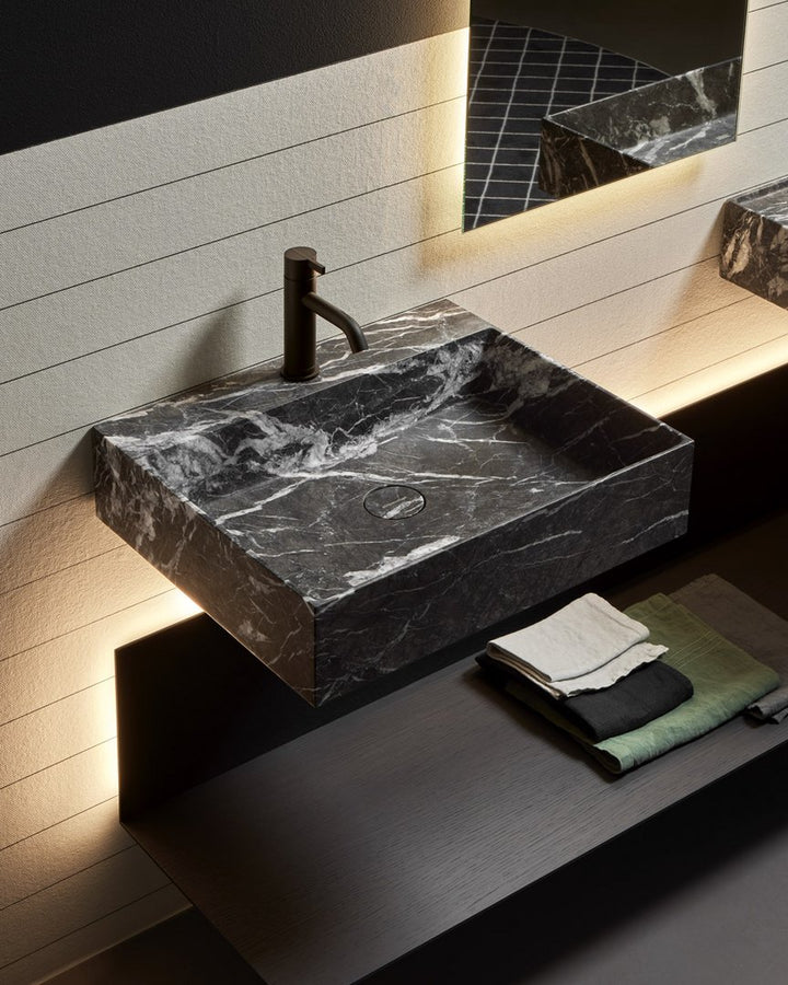 Gestomood Washbasin Sinks Antonio Lupi GESTO154 Stone: Bianco Carrara