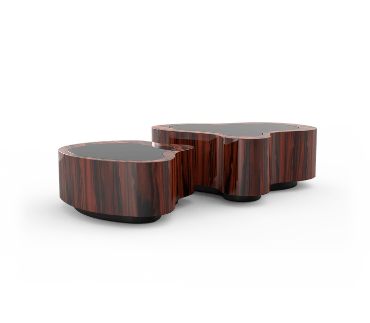 wave polished brass center table - Image 65
