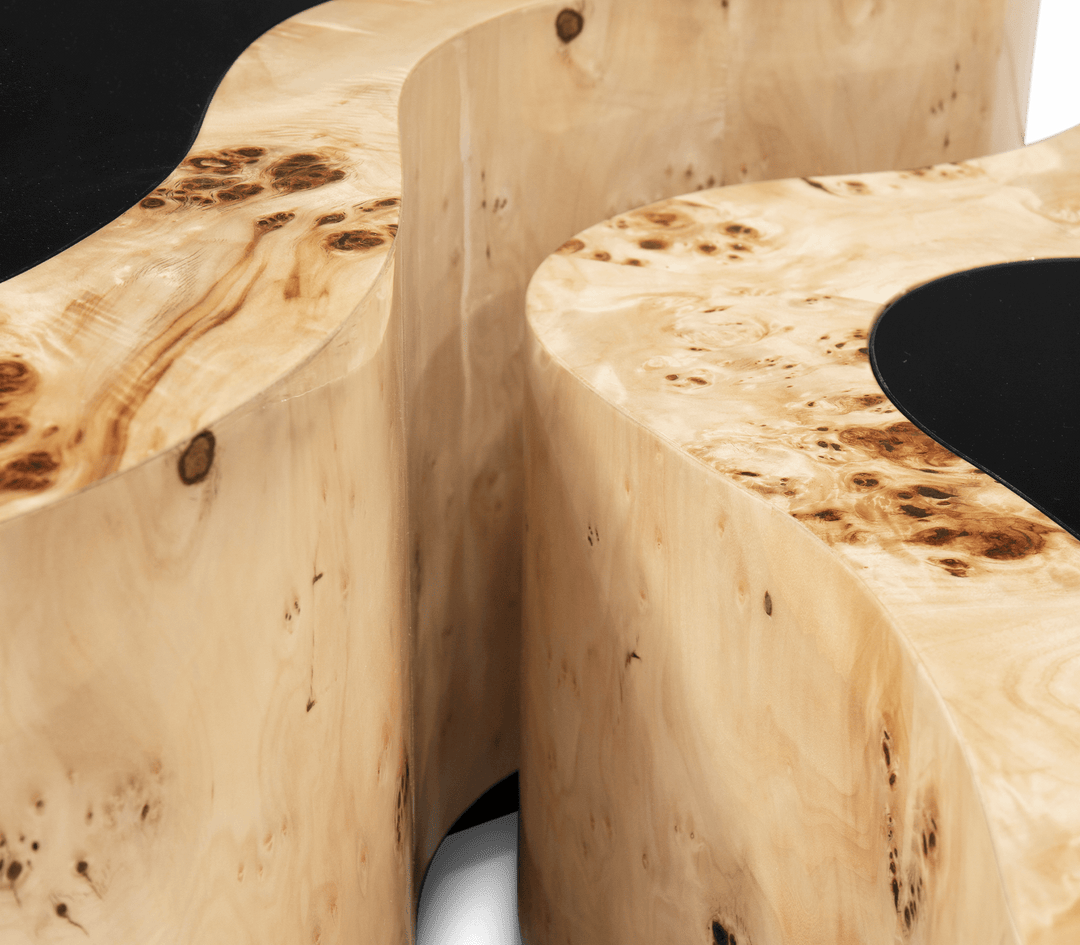 wave polished brass center table - Image 56