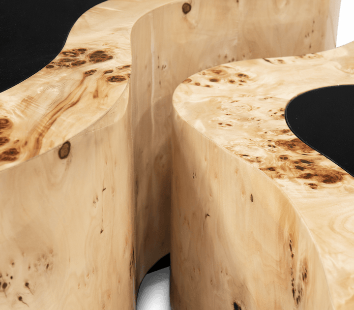 wave polished brass center table - Image 56