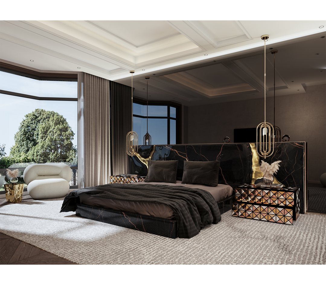 lapiaz black headboard Beds Boca Do Lobo