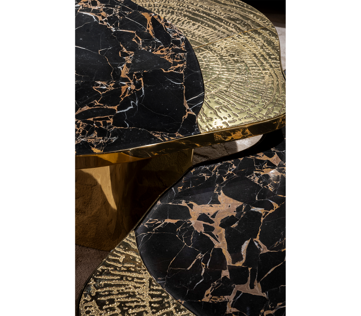 ophelia portoro marble and gold center table Coffee Tables Boca Do Lobo