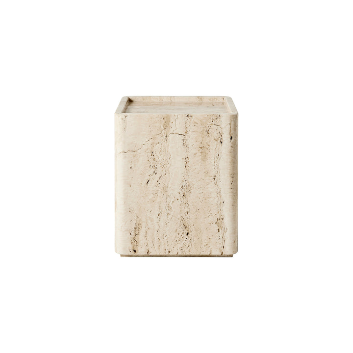 Pietra Side Table Accent Tables Gubi Neutral White Travertine Small: 13 in width