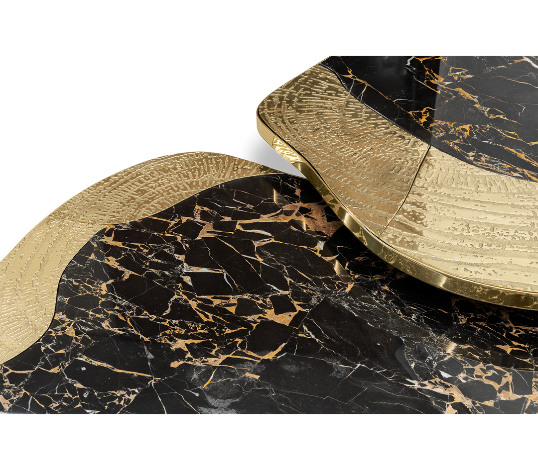 ophelia portoro marble and gold center table Coffee Tables Boca Do Lobo