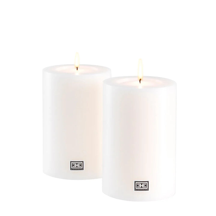 Artificial Candle ø 10 x H. 15 cm set of 2 Accessories Eichholtz