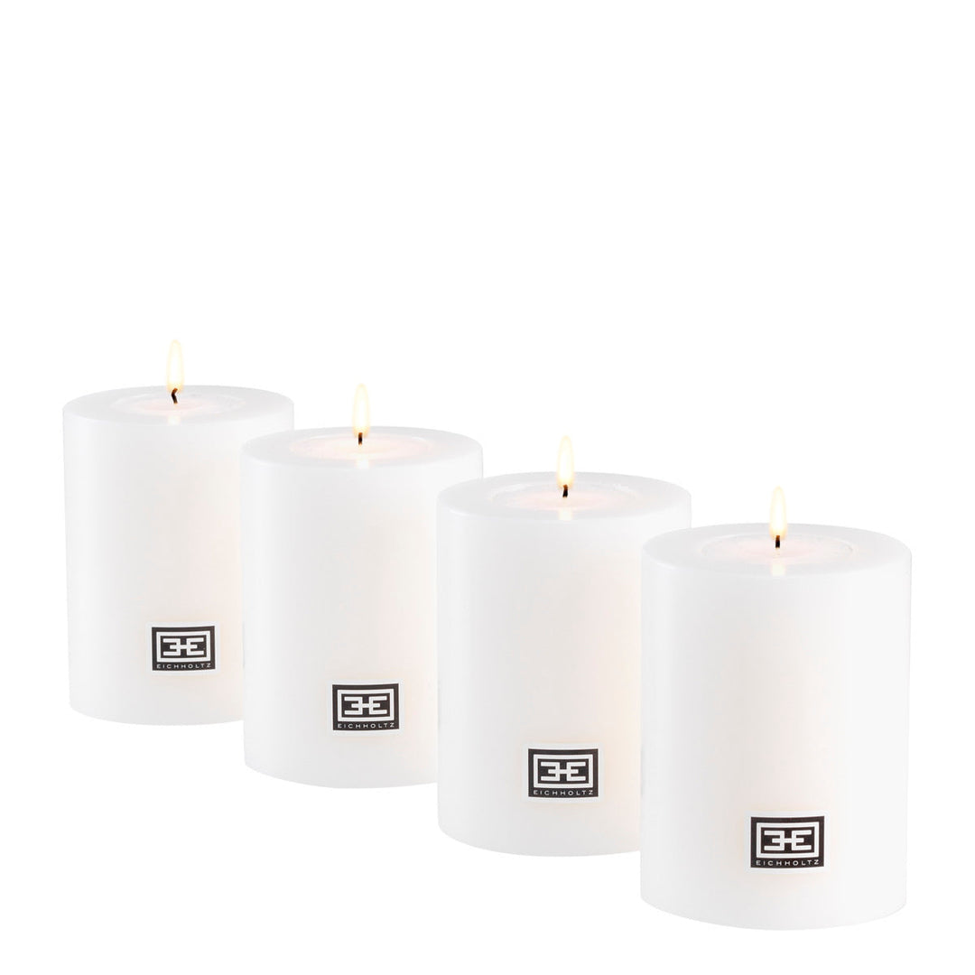 Artificial Candle Ø 7 X H. 9 Cm Set Of 4 Accessories Eichholtz