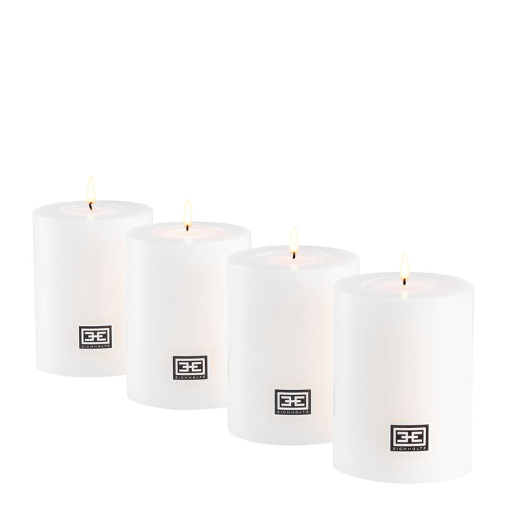 Artificial Candle Ø 7 X H. 9 Cm Set Of 4 Accessories Eichholtz