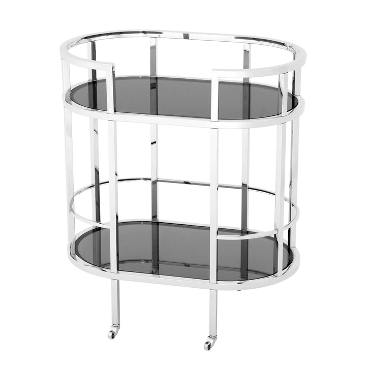 Trolley Townhouse Polished Stainless Steel Furniture Eichholtz