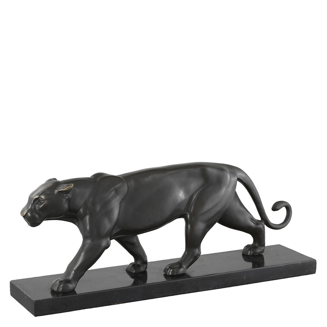 Panther On Marble Base Accessories Eichholtz