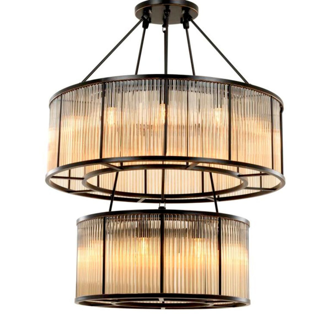 Chandelier Bernardi Bronze Highlight Finish Lighting Eichholtz