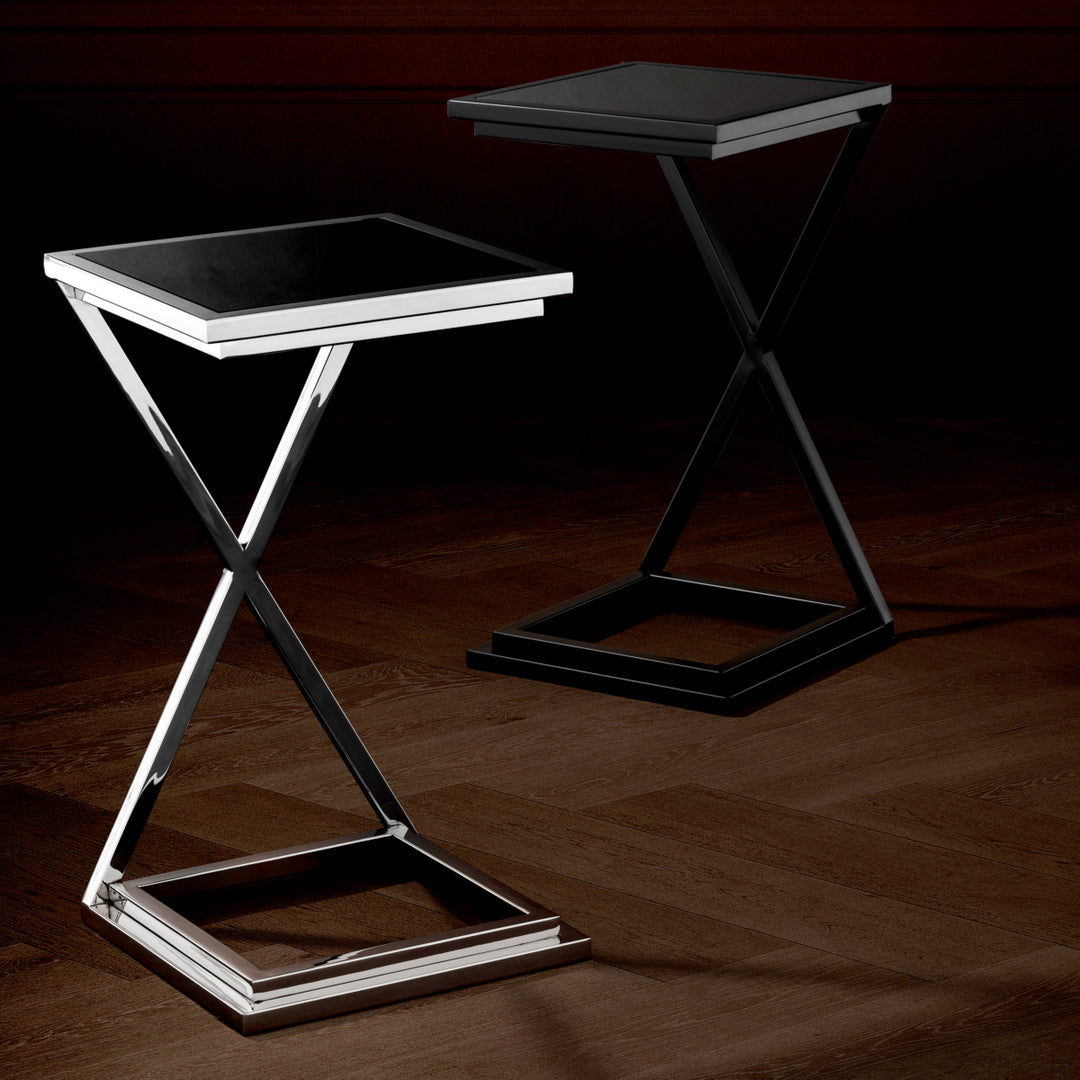 Side Table Cross Gunmetal Finish Tables Eichholtz