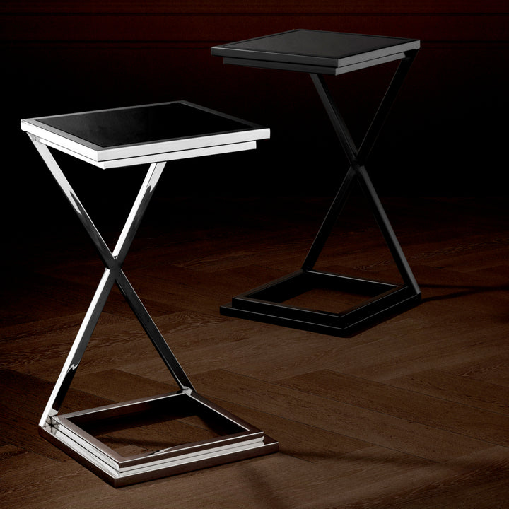 Side Table Cross Gunmetal Finish Tables Eichholtz