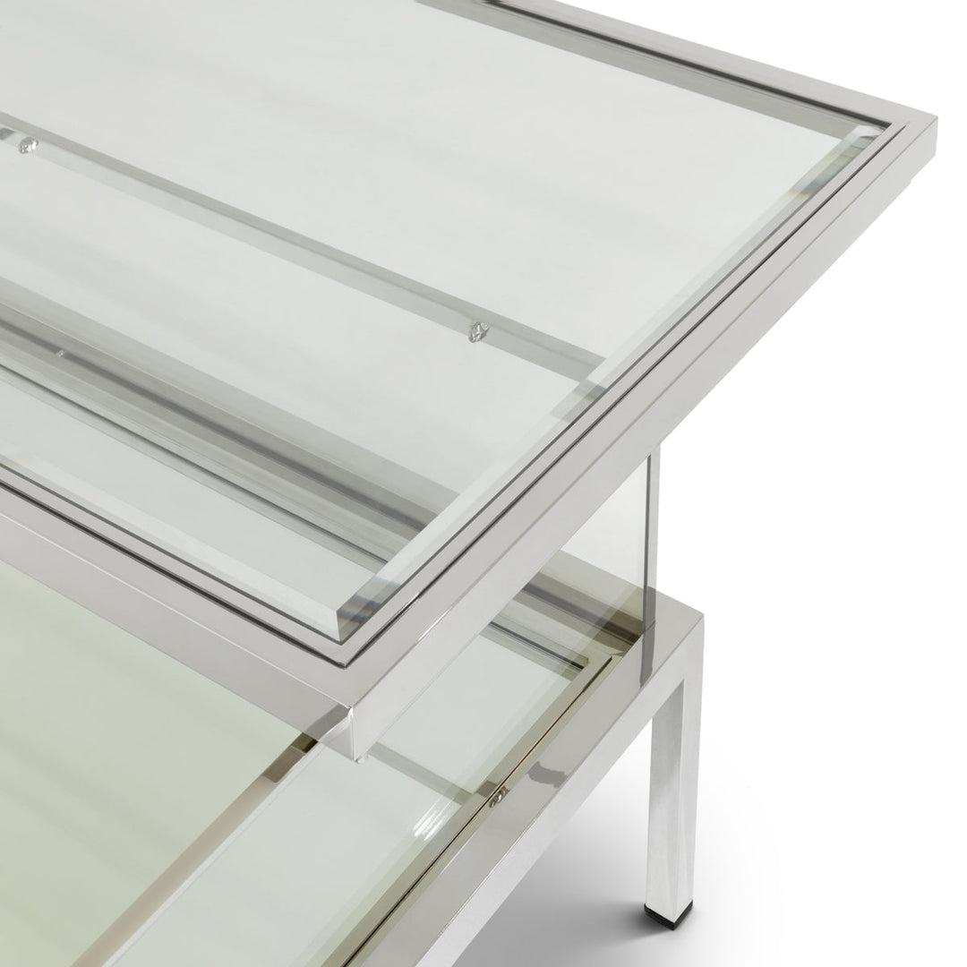 Coffee Table Harvey Rectangular Polished Stainless Steel Tables Eichholtz