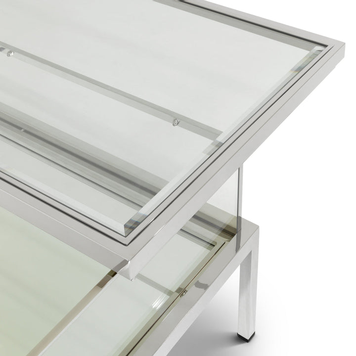Coffee Table Harvey Rectangular Polished Stainless Steel Tables Eichholtz