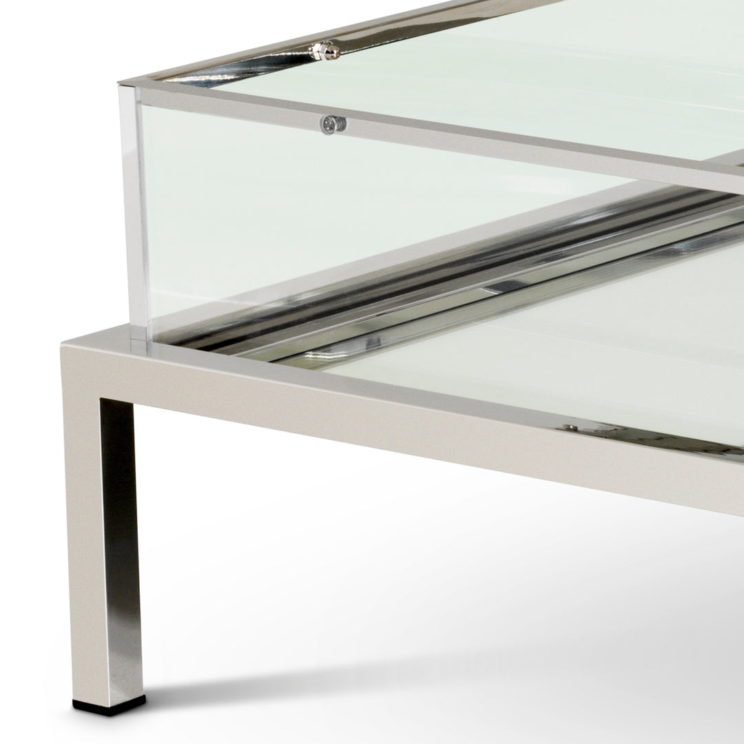 Coffee Table Harvey Rectangular Polished Stainless Steel Tables Eichholtz
