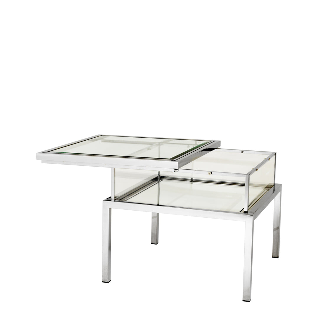 Side Table Harvey Polished Stainless Steel Furniture Eichholtz
