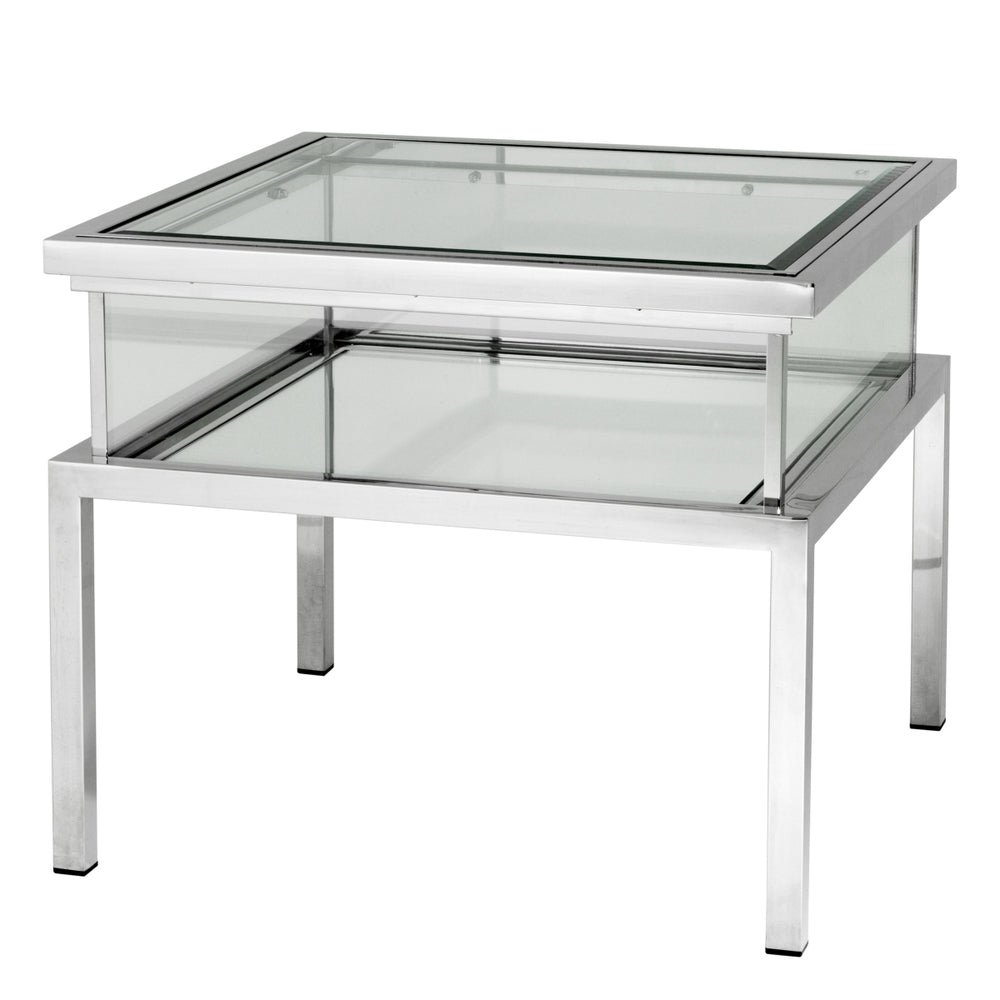 Side Table Harvey Polished Stainless Steel Furniture Eichholtz