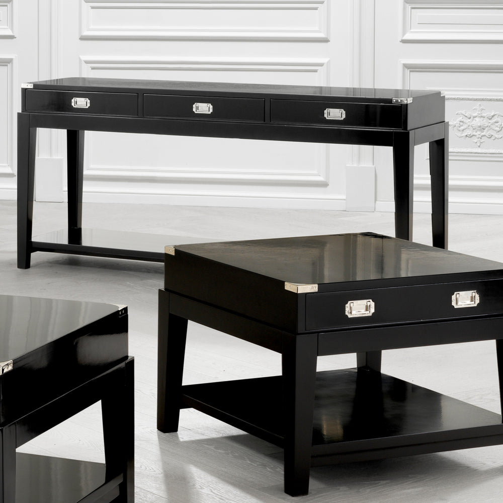 Console Table Military Black Finish Console Tables Eichholtz