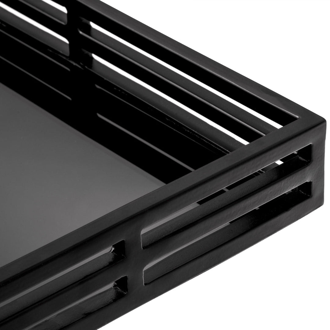 Tray Giacomo Matte Black Finish Accessories Eichholtz