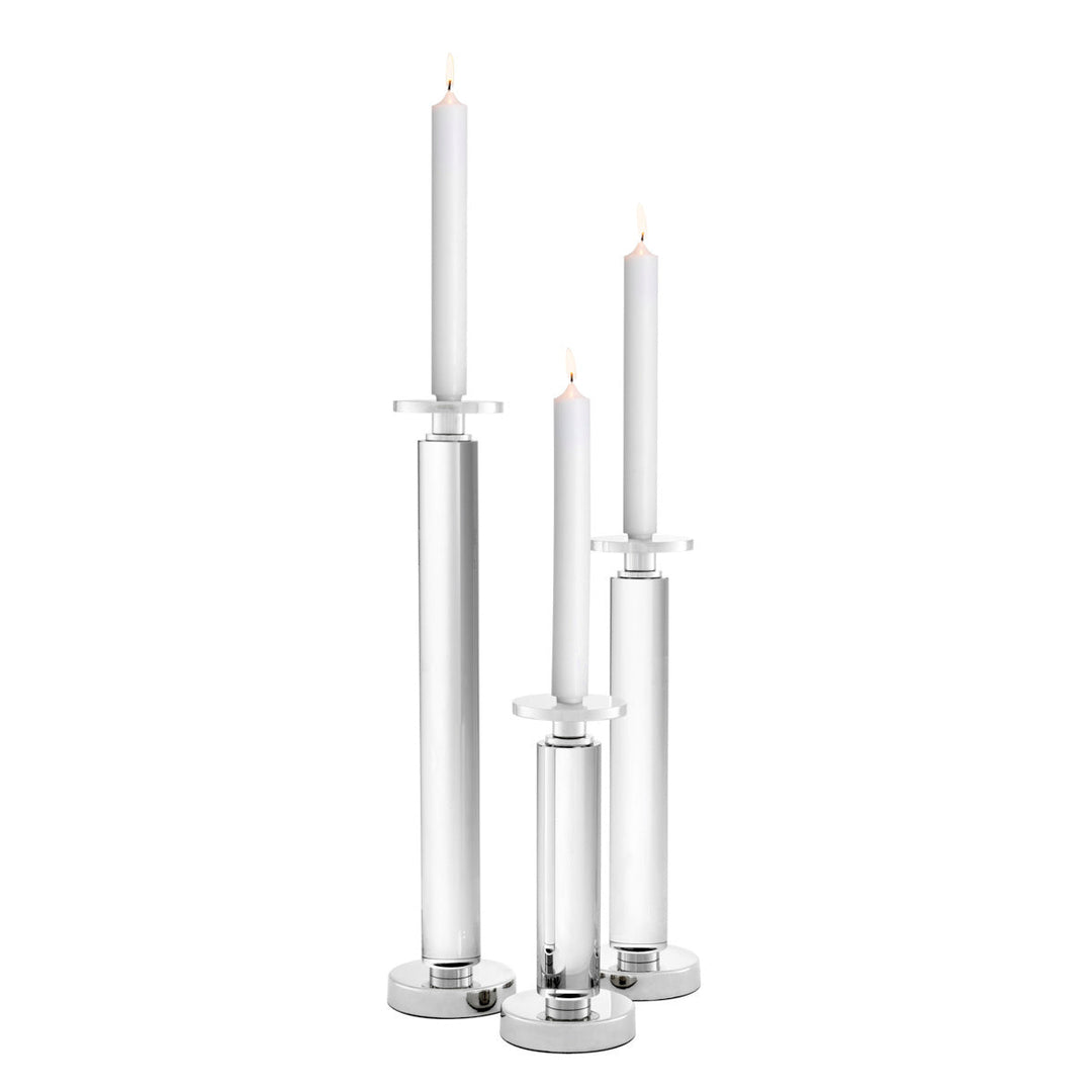 Candle Holder Chapman Set Of 3 Crystal Glass Accessories Eichholtz