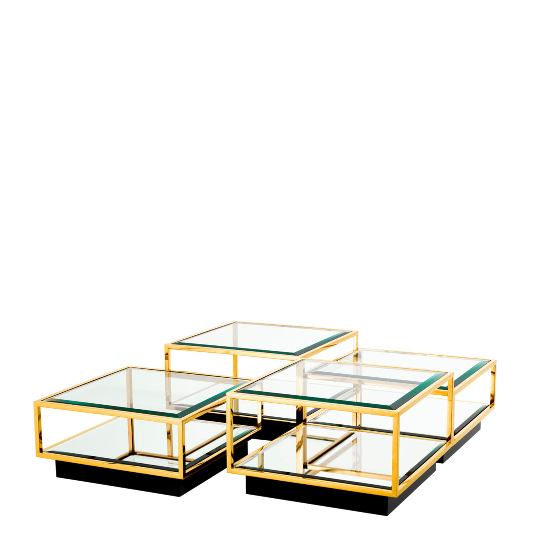 Coffee Table Tortona Set Of 4 Gold Finish Furniture Eichholtz