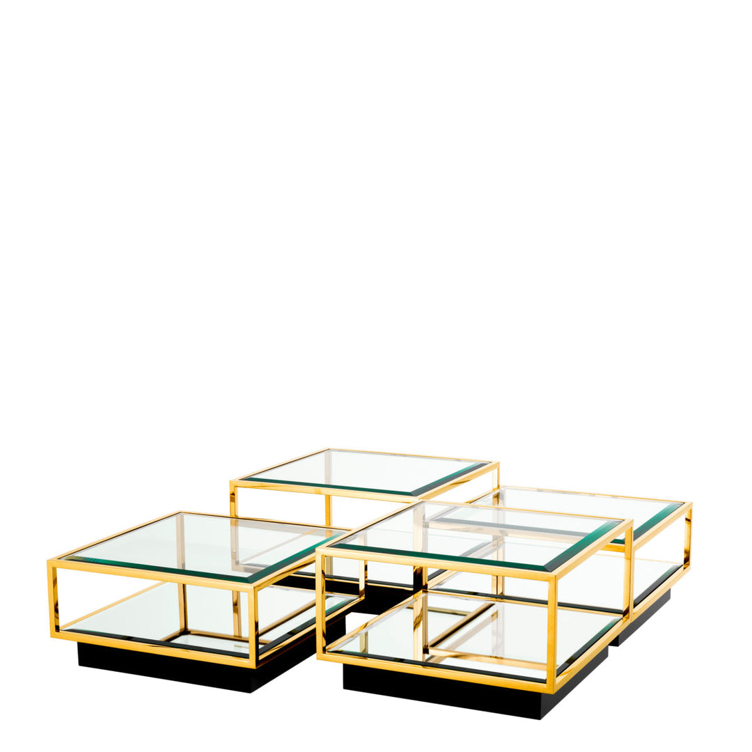 Coffee Table Tortona Set Of 4 Gold Finish Furniture Eichholtz