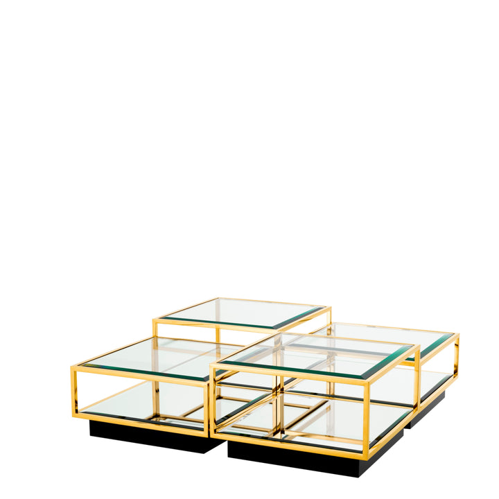 Coffee Table Tortona Set Of 4 Gold Finish Furniture Eichholtz