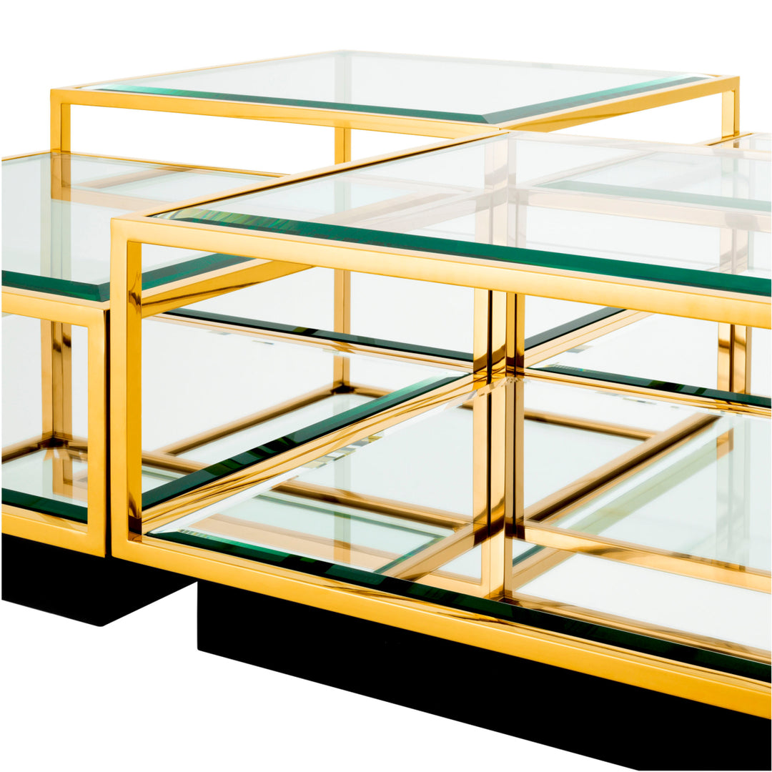 Coffee Table Tortona Set Of 4 Gold Finish Furniture Eichholtz
