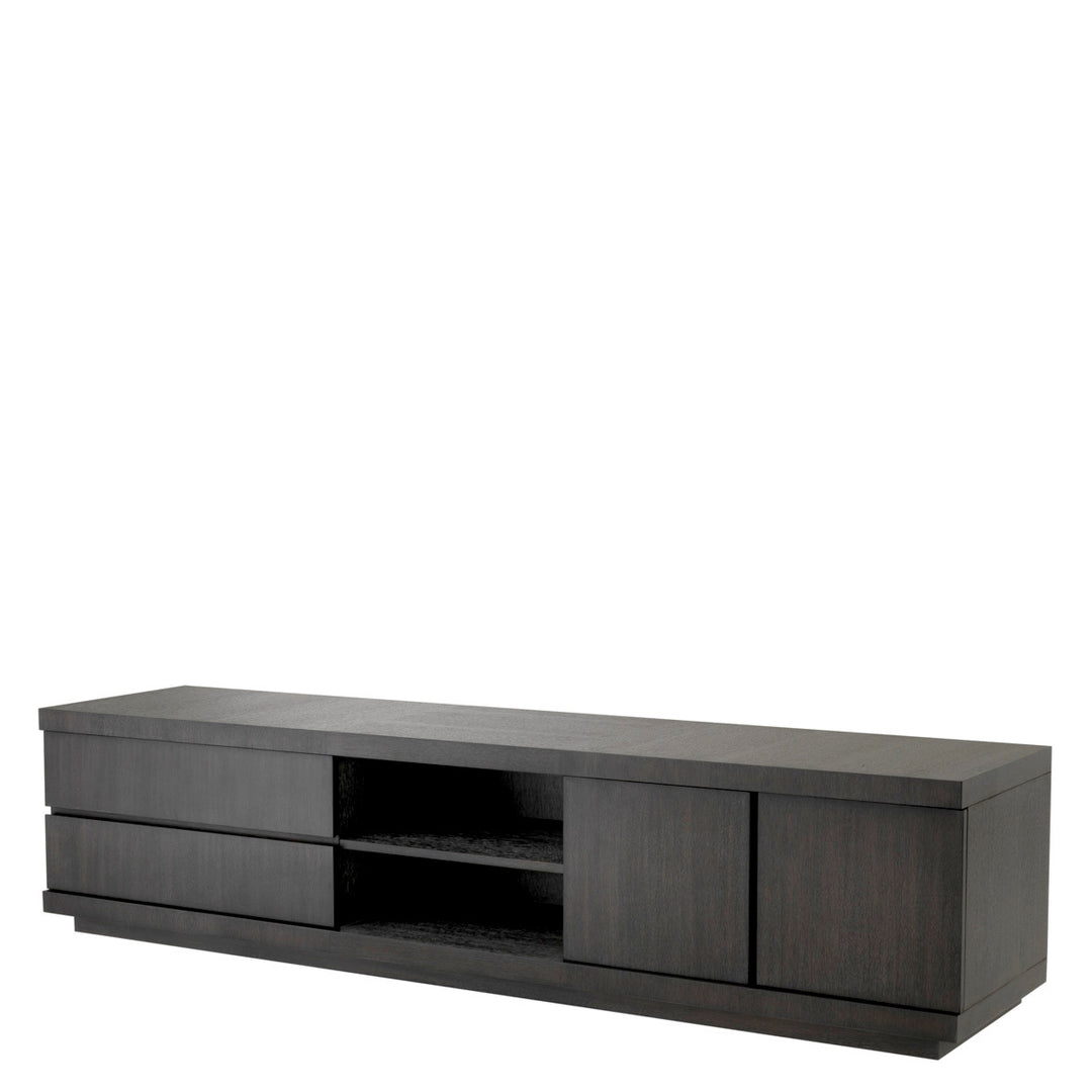 Tv Cabinet Crosby Charcoal Oak Veneer Cabinets Eichholtz
