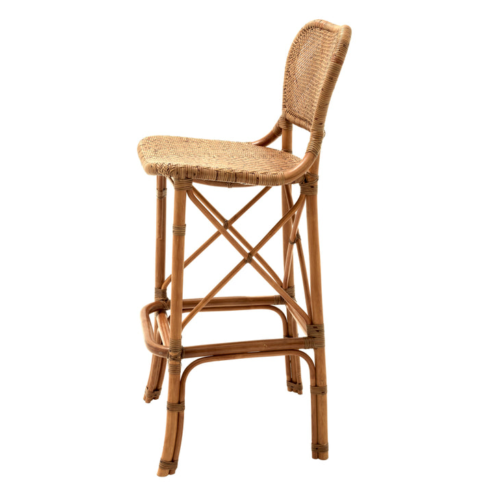 Bar Stool Colony Rattan Honey Finish Chairs Eichholtz
