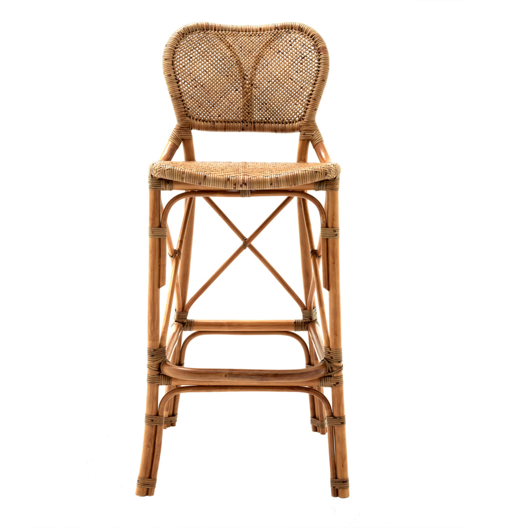 Bar Stool Colony Rattan Honey Finish Chairs Eichholtz
