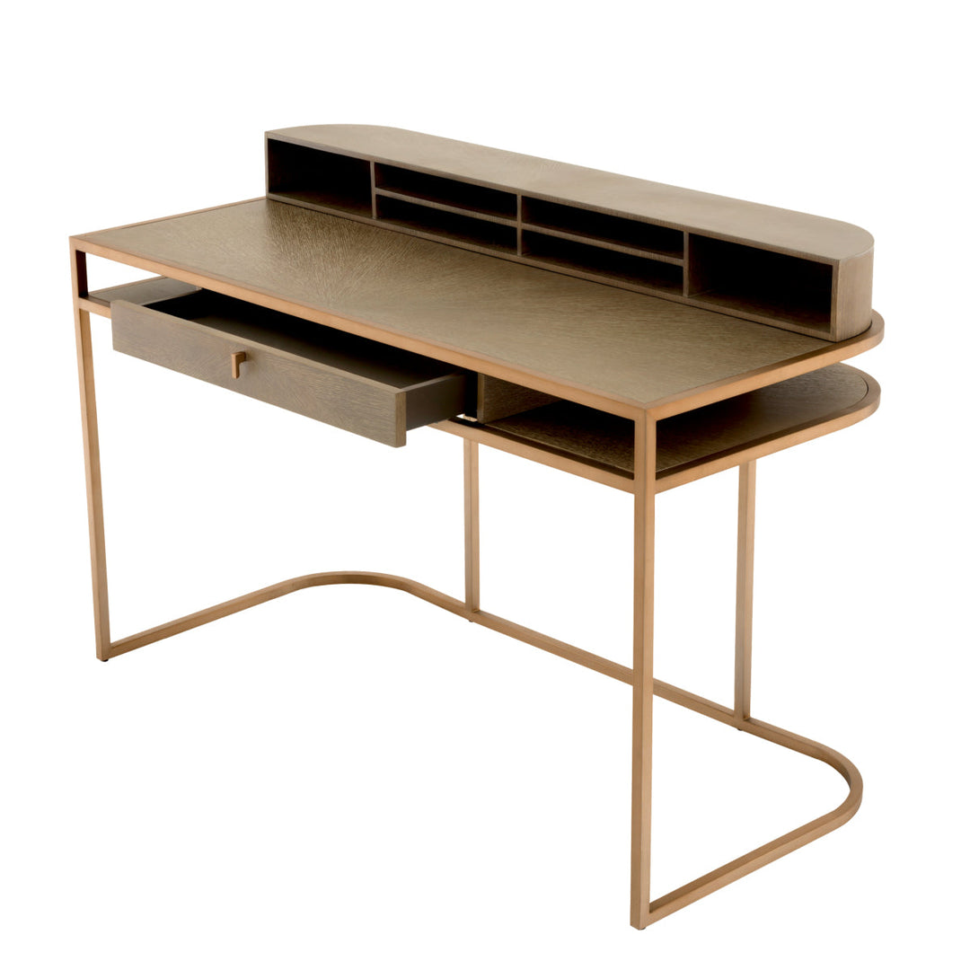 Desk Highland Washed Oak Veneer Furniture Eichholtz
